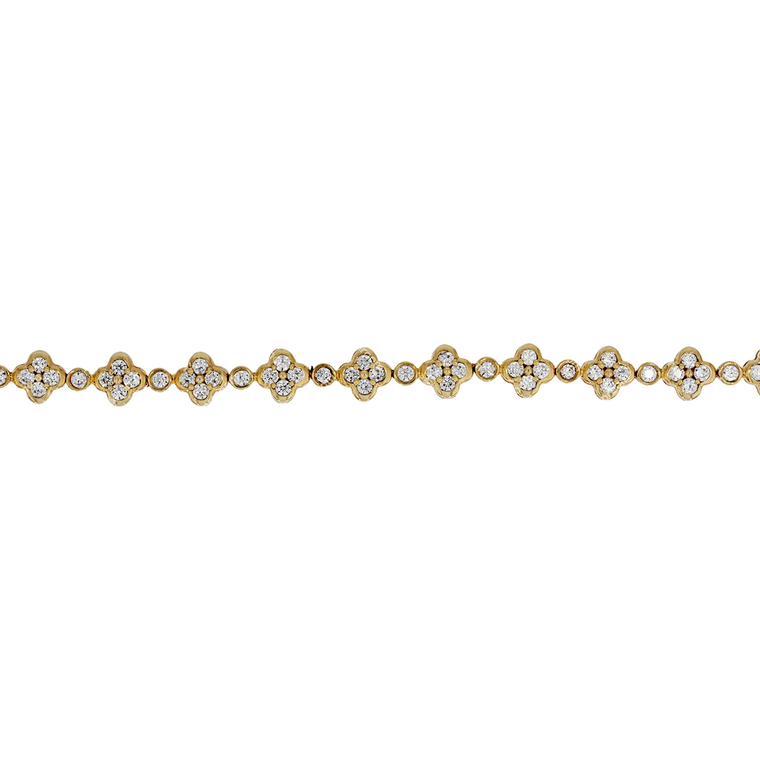BFN61010. 14K Solid Gold Diamond Bracelet