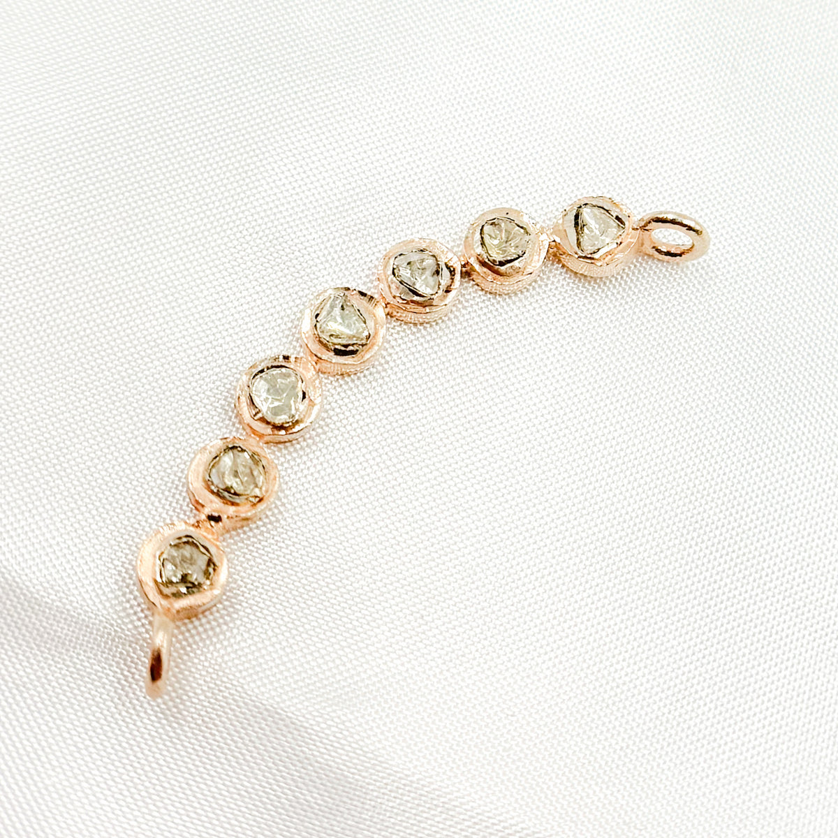 Diamond Sterling Silver Pendant with Polki Diamond