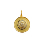 Load image into Gallery viewer, 14K Solid Gold Diamond Circle Charm. GDP86
