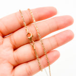 Load image into Gallery viewer, MAR30RGP. Sterling Silver Rose Gold Plated Popcorn Necklace