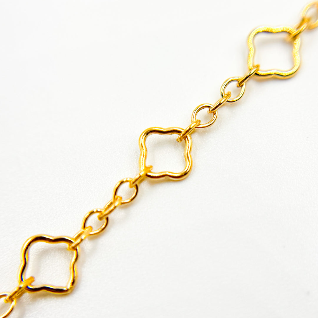 V251GF. Gold Filled Clover Link Chain