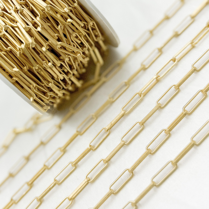 Shop Now Matte Gold Plated 925 Sterling Silver Paperclip Chain