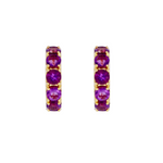 Load image into Gallery viewer, CMZ00096N. 14K Solid Gold Natural Gemstone Round Ring Slider