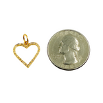 Load image into Gallery viewer, 14K Solid Gold Diamond Heart Shape Charm. GDP87
