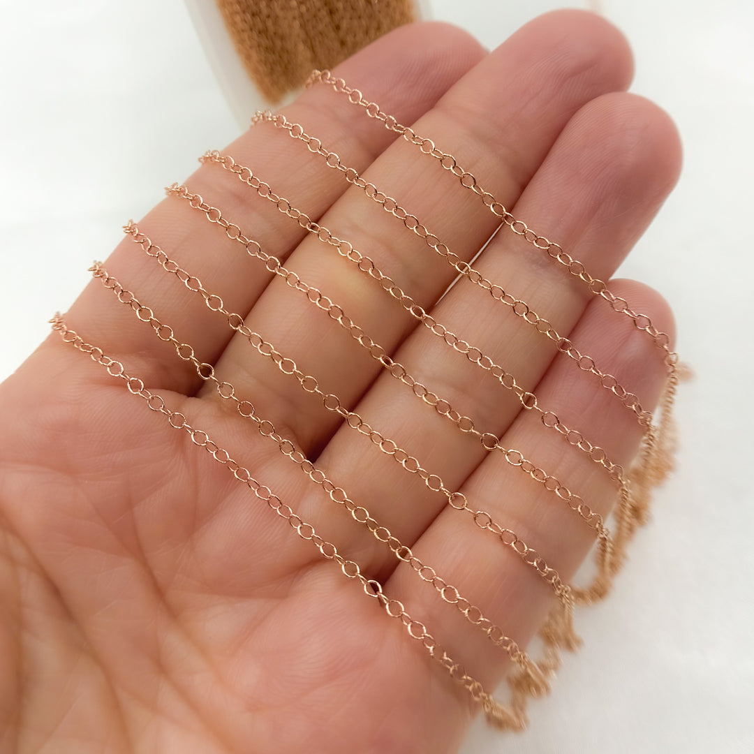 1218RGF. Rose Gold-Filled Smooth Cable Chain