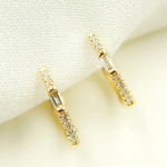 Load image into Gallery viewer, EHB56581. 14K Gold &amp; Diamonds Huge Earrings