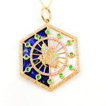 Load image into Gallery viewer, 14K Solid Gold Hexagon Butterfly Pendant