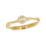 Load image into Gallery viewer, 14K Solid Gold Cut Diamond Wave Ring. MRN00842
