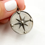 Load image into Gallery viewer, DP721. Diamond Sterling Silver Round Star Pendant with Gemstone
