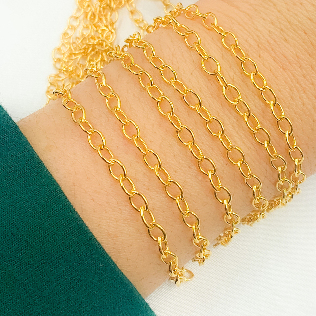 2907GF. 14k Gold Filled Smooth Oval Link Chain