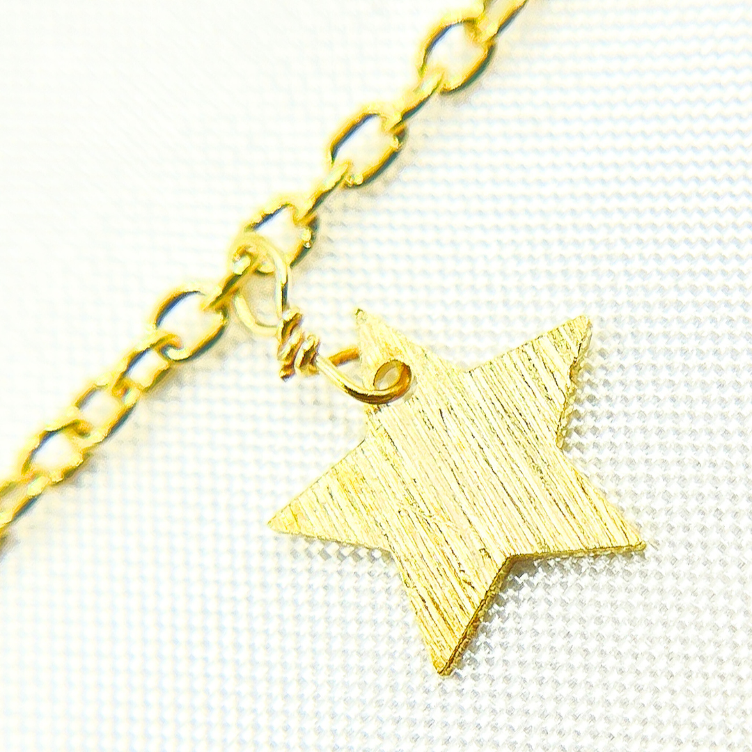 307SM. Star & Moon Shapes Dangle Wire Chain