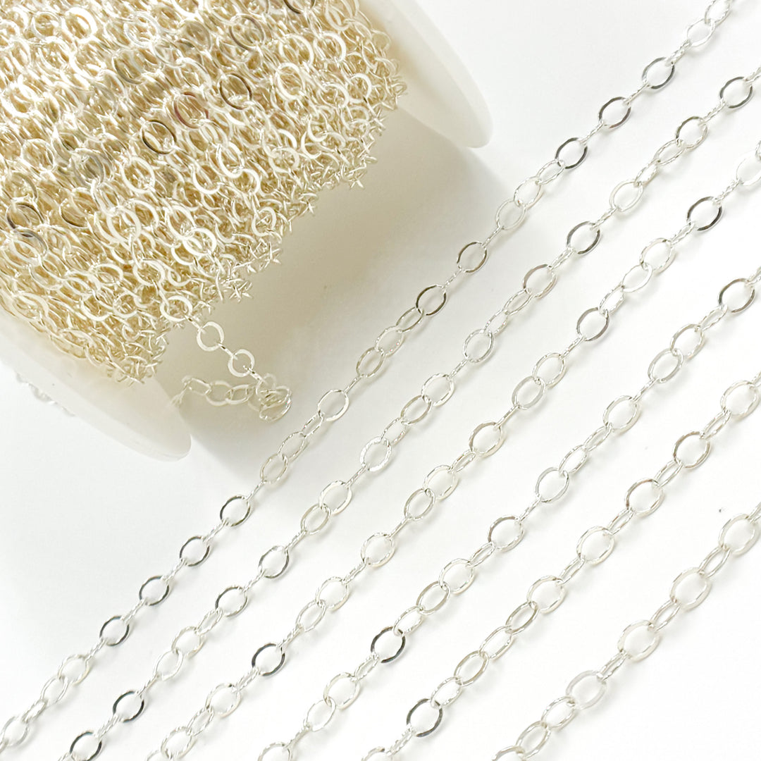 2207FSS. Sterling Silver Flat Cable Chain