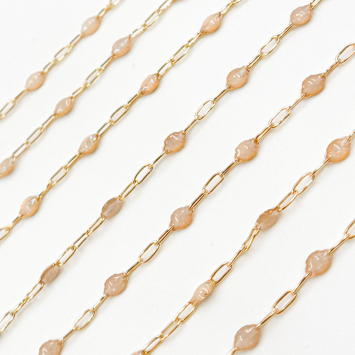 Shop Gold Filled Golden Shade Color Opal Enamel Cable Chain