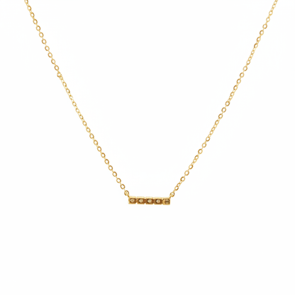 NFB72842. 14K Solid Gold Bar Diamond Necklace