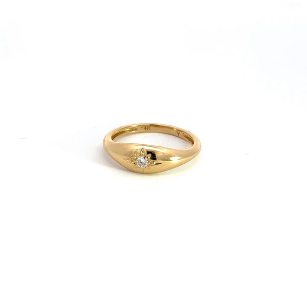 14k Solid Gold Diamond Ring.