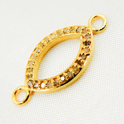 DC886. Diamond Sterling Silver Marquise Shape Connector