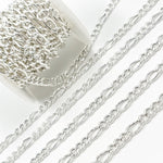 Load image into Gallery viewer, Y62SS. Sterling Silver Figaro Chain
