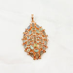 Load image into Gallery viewer, DSP045. Diamond Sterling Silver Oval Pendant with Gemstone
