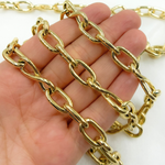 Load image into Gallery viewer, Gold Plated 925 Sterling Silver Hollow Smooth Oval &amp; Infinity Links Chain