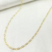 14k Solid Gold Diamond Cut Oval Link Chain