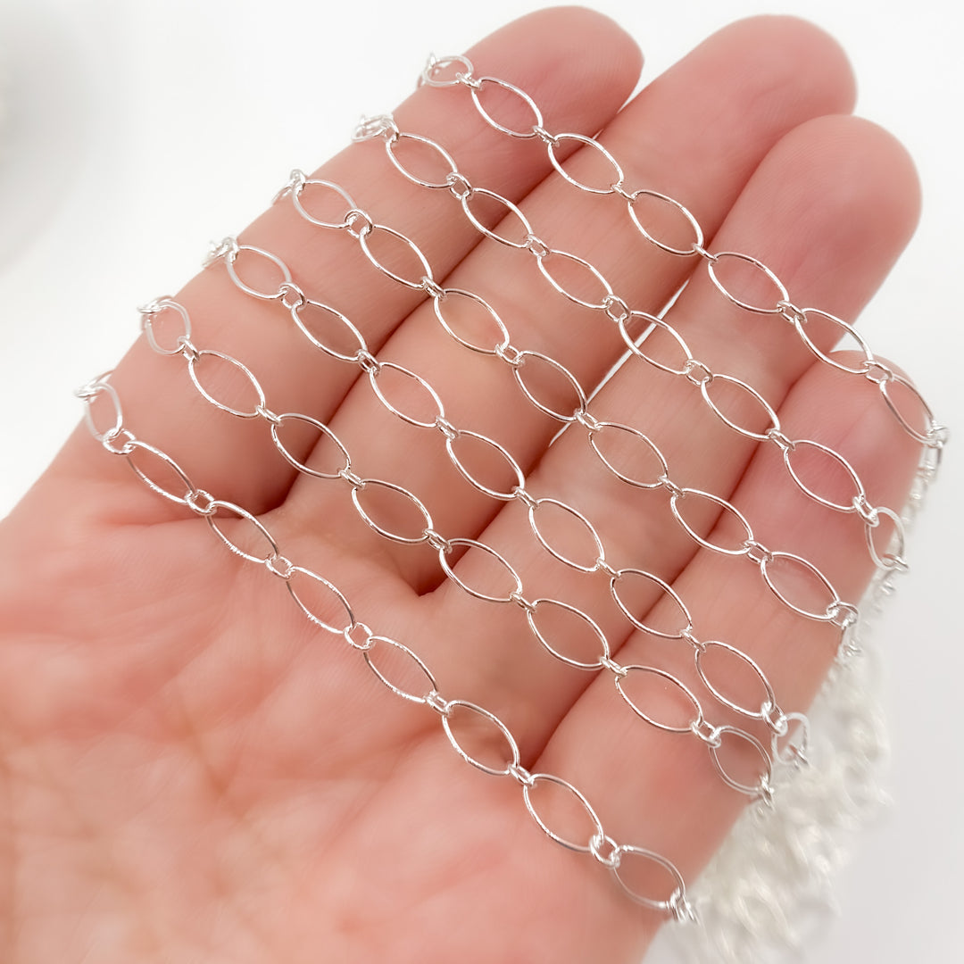 790SS. Sterling Silver Oval & Round Link Chain