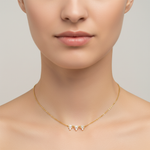 Load image into Gallery viewer, NFD72310. 14K Solid Yellow Gold Baguette Diamond Fancy Necklace