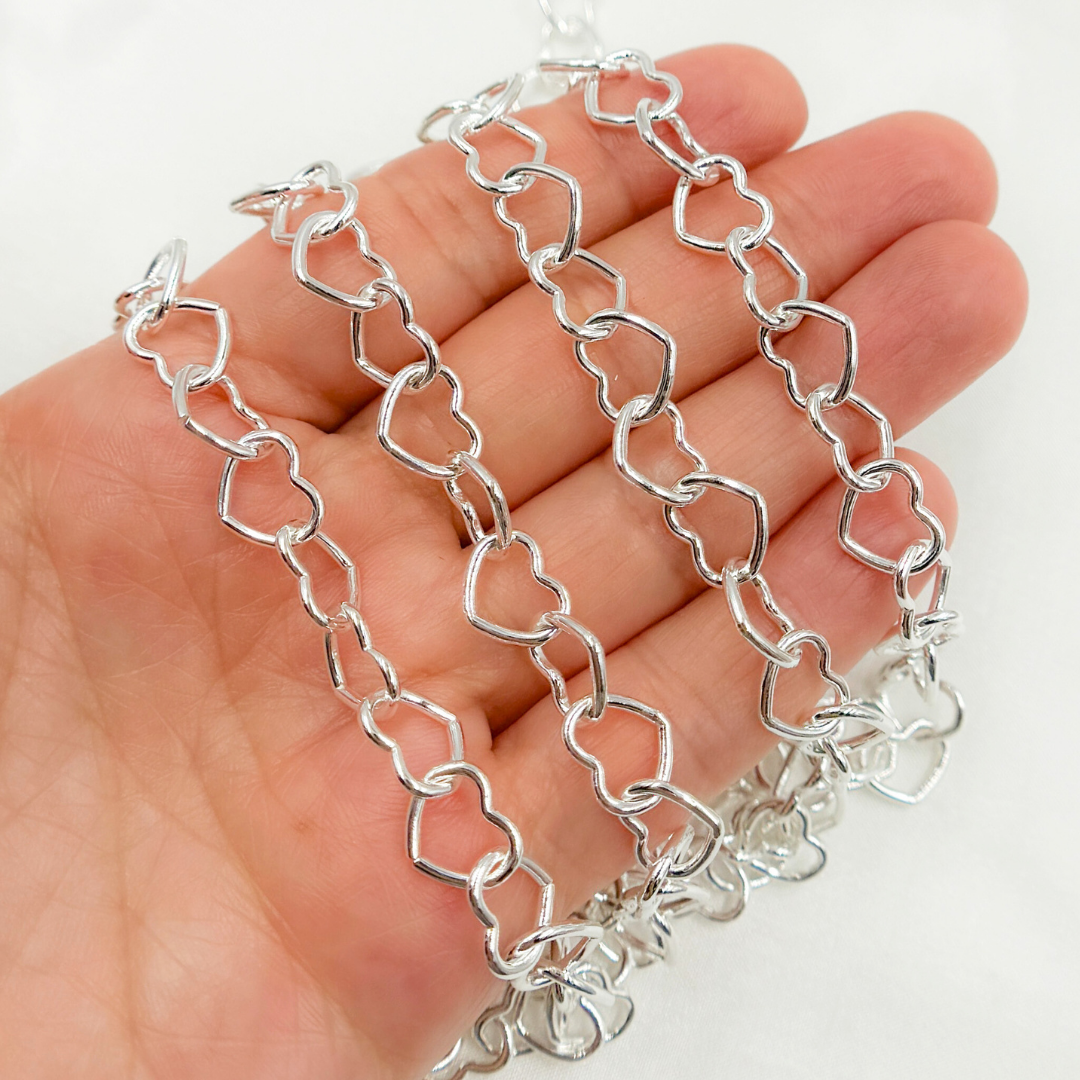 Sterling Silver Smooth Heart Chain