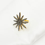 DR023. Diamond Sterling Silver Star Ring