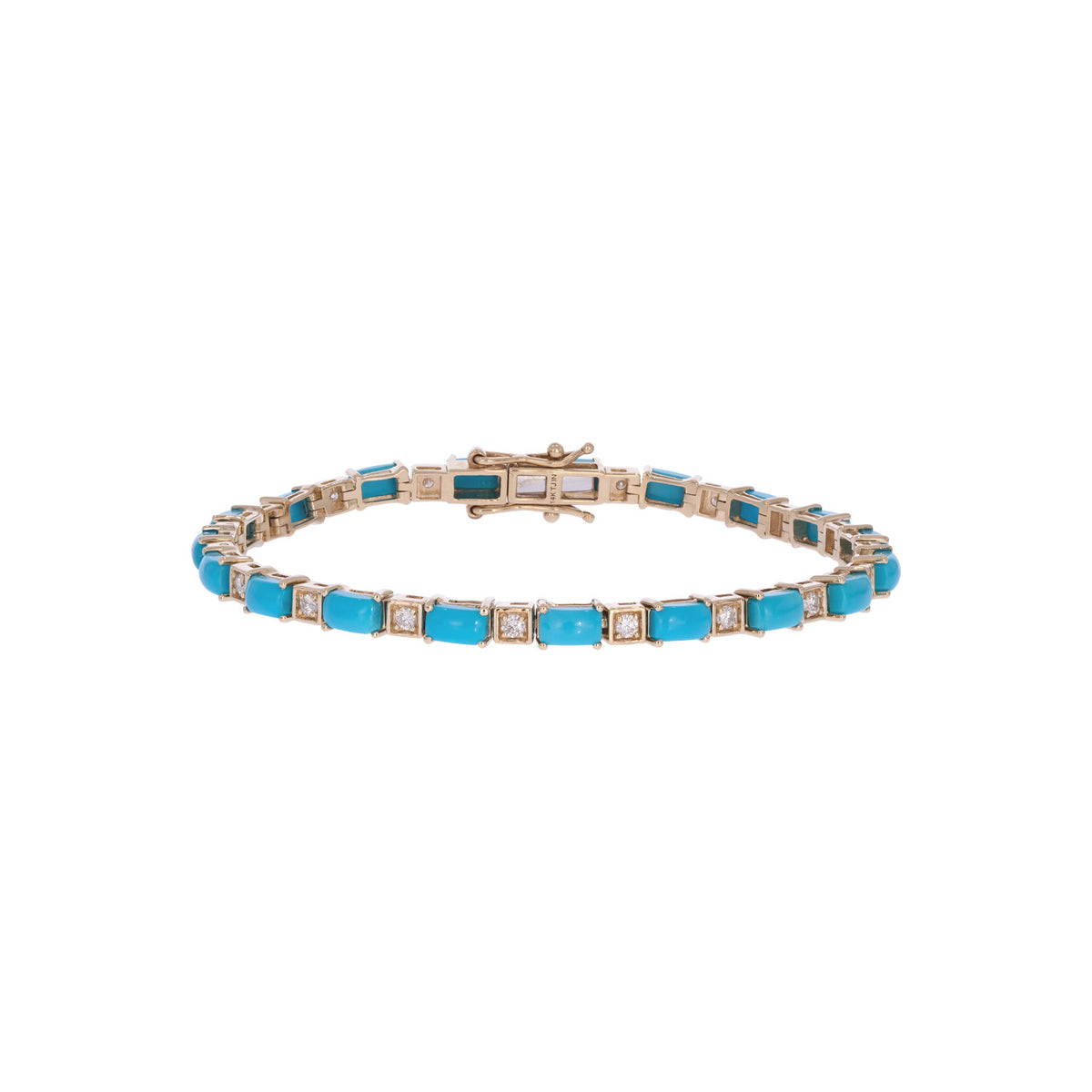 CB972885X3. 14K Solid Gold Gemstone Bracelet