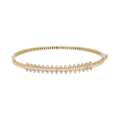 DBG00294. 14K Solid Gold Diamond Bangle