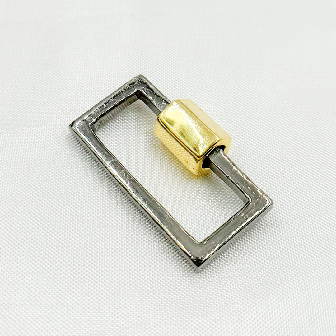 DC771. Sterling Silver Rectangle Screw Clasp