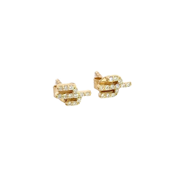 ER418012Y. 14k Solid Gold Diamond Cactus Studs Earrings