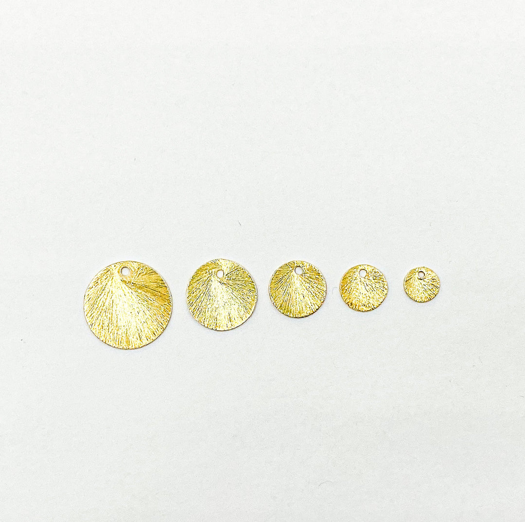 Gold Plated 925 Sterling Silver Round Discs