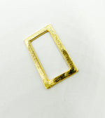 Load image into Gallery viewer, Gold Plated 925 Sterling Silver Rectangular Shape. RS3
