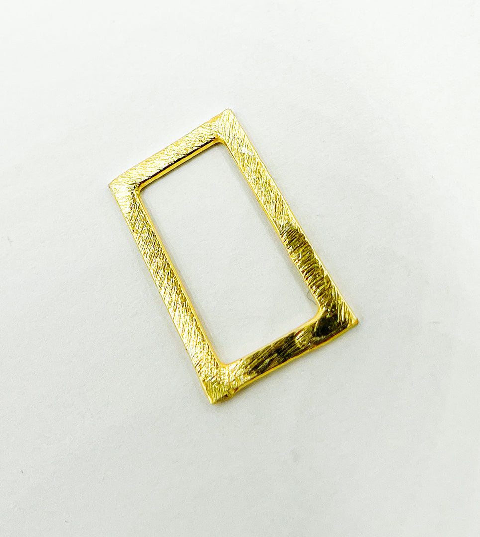 Gold Plated 925 Sterling Silver Rectangular Shape. RS3