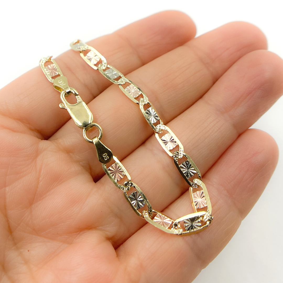 Solid Gold Tri-Color Marina Bracelet