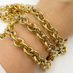 Load image into Gallery viewer, Gold Plated 925 Sterling Silver Hollow Smooth Circle Link Chain