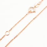 Load image into Gallery viewer, 030R04T4J051RG. 14K Solid Rose Gold Diamond Cut Cable Chain with Extender
