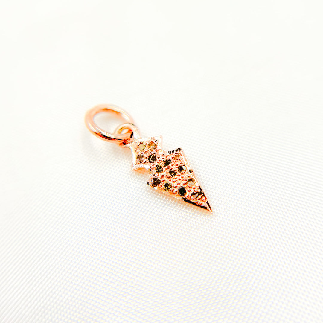 DC357. Diamond Silver Mini Arrow Head Charm