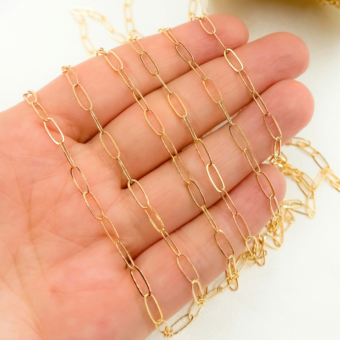 14k Gold Filled Flat Paperclip Chain
