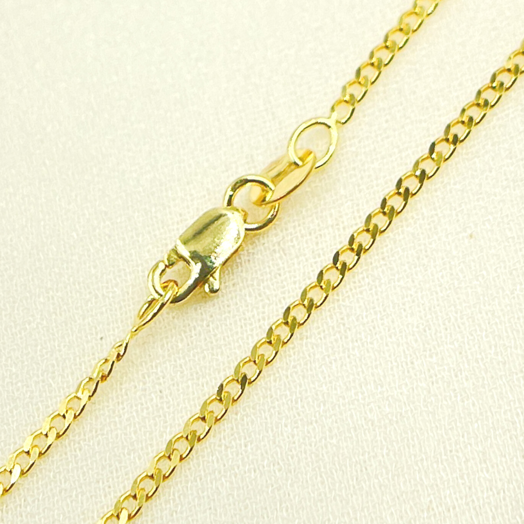 040GMBG2T2A8L001. 14K Solid Yellow Gold Flat Curb Chain