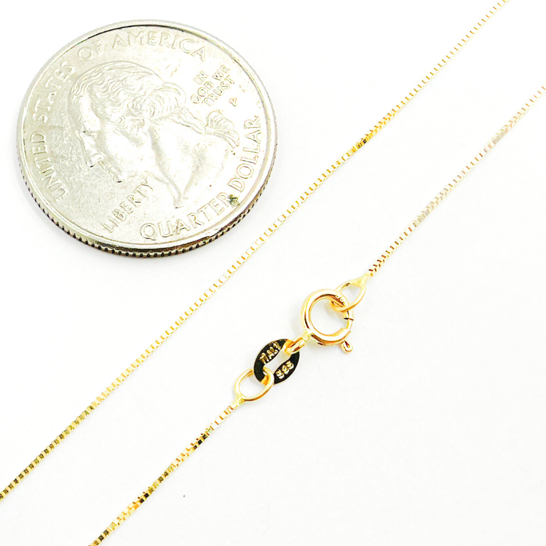 040VED. 14K Solid Gold Box Chain