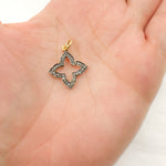 Load image into Gallery viewer, DC900. Diamond Sterling Silver Flower Pendant
