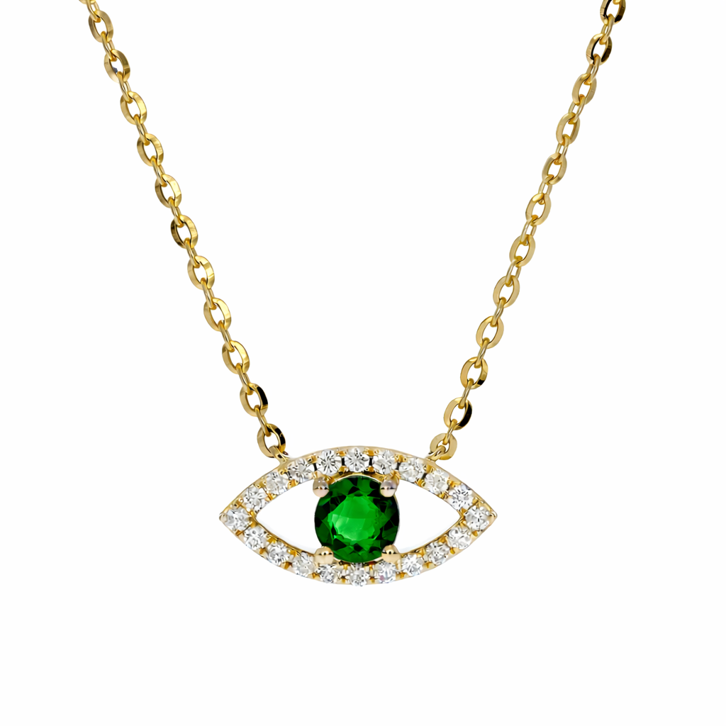 NFD72558. 14K Solid Gold Diamond and Gemstone Necklace