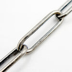 Load image into Gallery viewer, 4002OXNecklace. Oxidized Sterling Silver Smooth Paperclip Necklace
