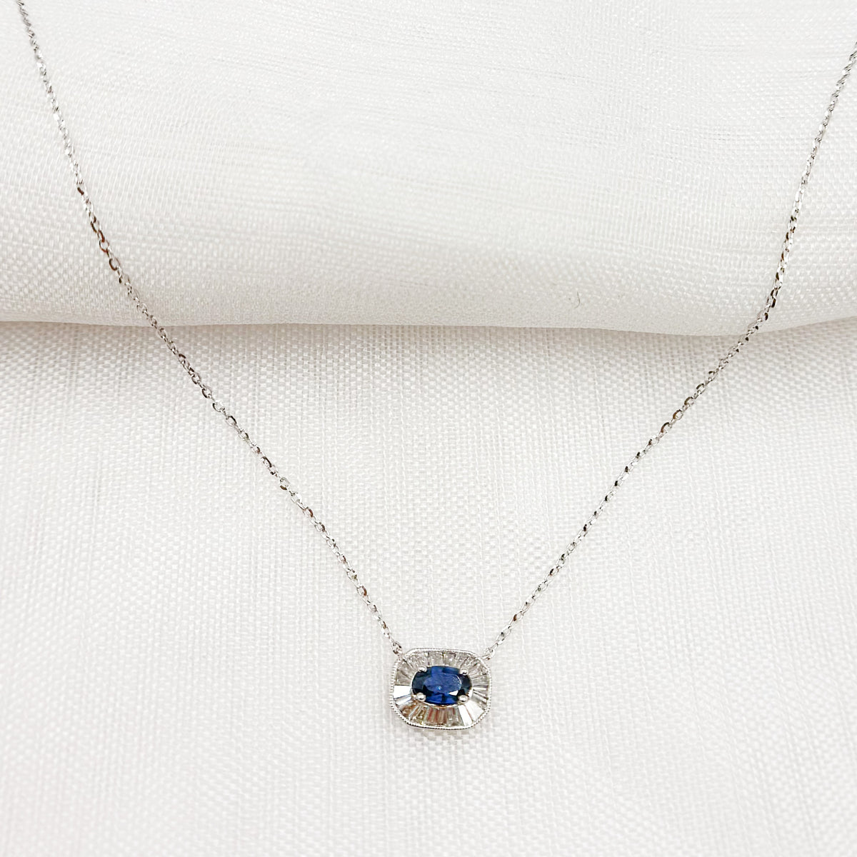 14K Solid Gold Octagon Fancy Tiny Necklace