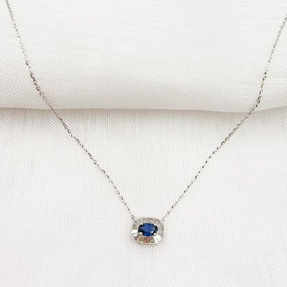 14K Solid Gold Octagon Fancy Tiny Necklace