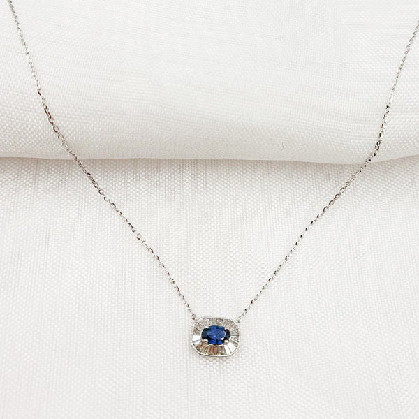 14K Solid Gold Octagon Fancy Tiny Necklace