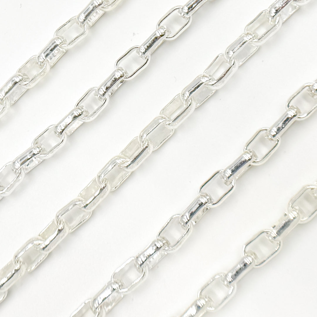 921SS. Sterling Silver Smooth Oval Link Chain