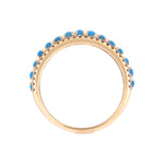 Load image into Gallery viewer, RAE02246TQ. 14k Solid Gold Turquoise and Diamond Band Ring